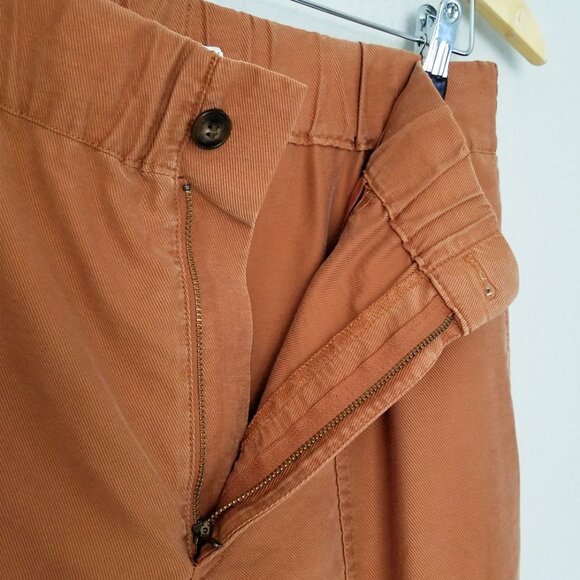 Madewell Tapered Huston Pull-On Crop Pants M Burnt Clay Lyocell Blend Comfy $85 - Picture 11 of 15